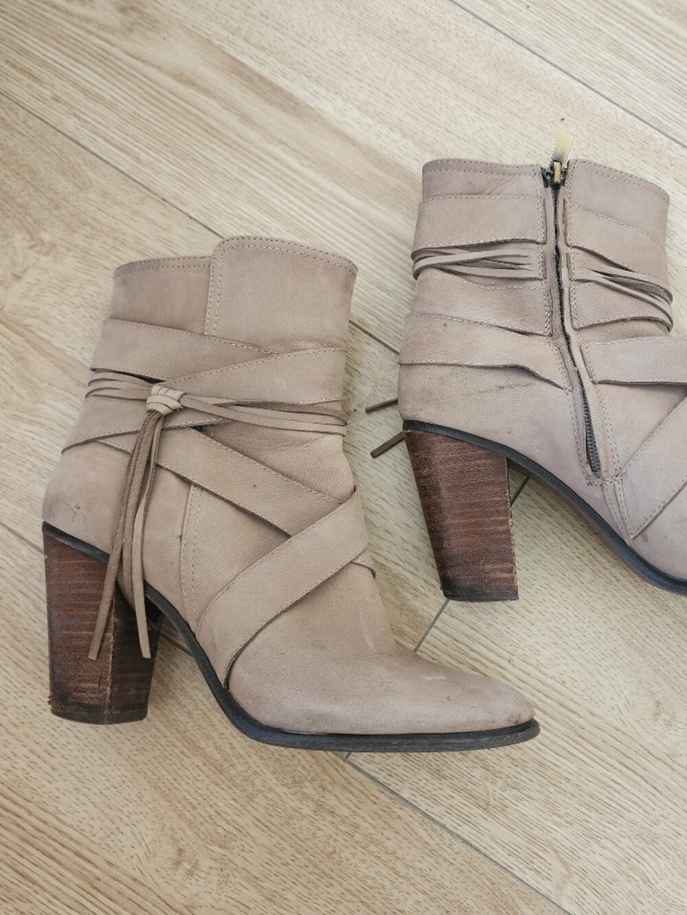 Vince Camuto Tan Suede Tassle Boots